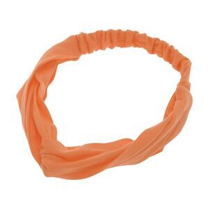 Simple Solid Elastic Cross Headwrap Orange